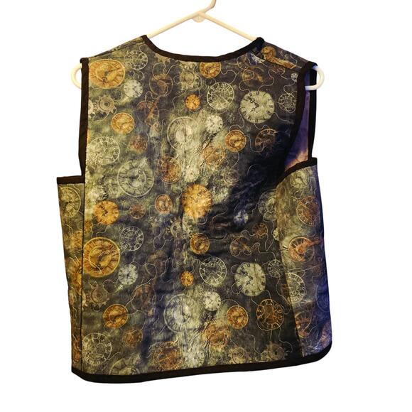 Reversible Celestial Moon & Star Vest - Unique Design - Picture 4 of 6